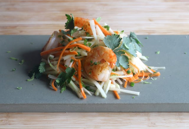 Salade papaye verte et crevettes