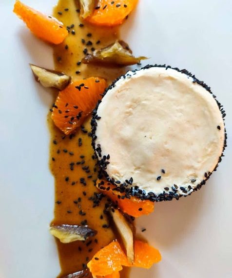 Cheesecake tahini dattes et clementines
