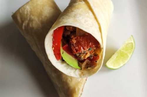Wraps végétariens aux aubergines