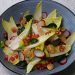 Salade d'endives radis avocat grenade cresson amandes